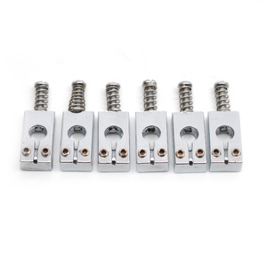 Phẳng Loại 20x10.5mm lỗ tròn guitar điện Tremolo cầu chuỗi yên ngựa Chrome - Product Image 5