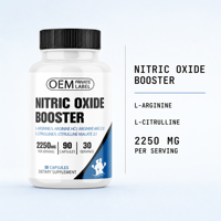 Approvisionnement d'usine L-Citrulline L-Arginine Booster d'oxyde nitrique 90 Capsules Nutrition Sportive Service OEM ODM Marque Privée