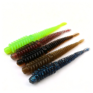 Leurre souple à queue en T à filetage inversé 7,5 cm 2,1 g, flottant, en TPE, pour la pêche au bar, à la truite, en eau douce et en eau salée - Product Image 1
