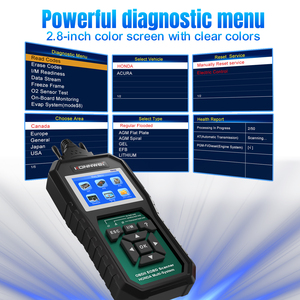 Herramienta de vehículo 3 en <span class=keywords><strong>1</strong></span>, escáner de coche KW420 para HONDA Acura + combinación de batería de reinicio de aceite + probador de batería - Product Image 5