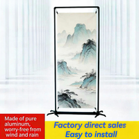 Support d'affichage publicitaire double face avec système de tension à ressort et poids net de 2,86 kg