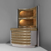 Casier à vin moderne en acier inoxydable de qualité supérieure, écologique, grande capacité, avec armoire de rangement en bois pour appartement haut de gamme et salon