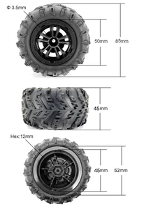 Neumáticos de Rueda Hexagonales de 12 mm Suchiyu SCY-16101 Pro para Camioneta Monster Truck, Compatibles con los Modelos 16102 Pro 144001, 124016, 124017, <span class=keywords><strong>124018</strong></span>, Piezas para Auto <span class=keywords><strong>RC</strong></span> Todoterreno <span class=keywords><strong>RC</strong></span> 6034 - Product Image 6
