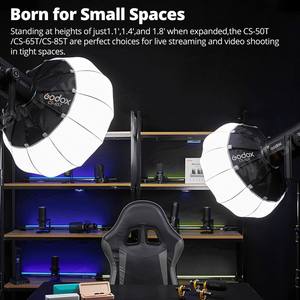 Godox CS-50T 50cm CS-65T 65cm CS-85T 85cm Boîte à lumière pliable type lanterne, installation rapide, portable, forme ronde, monture Bowens - Product Image 4