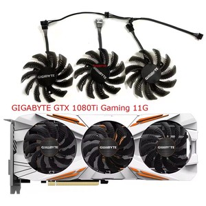 PLD08010S12HH,75 มม.,พัดลมการ์ดจอ GPU,สำหรับ GIGABYTE GTX1080Ti GTX 1070 Ti G1 GAMING,สำหรับกิกะไบต์ <span class=keywords><strong>GTX980</strong></span> R9 FURY,แทนที่ T128010SU - Product Image 1
