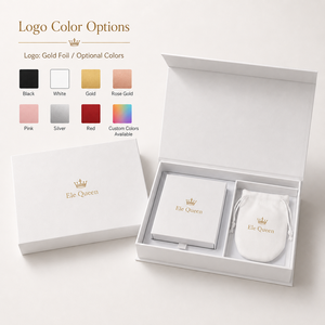 Custom Jewelry Packaging Set Magnetic Flip Lid <b>Box</b> with Inner Drawer <b>Box</b> and Velvet Pouch for jewelry brands gift packaging - Product Image 5