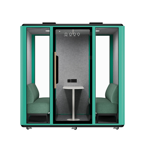 Cabine de studio d'enregistrement insonorisée mobile moderne et silencieuse, conception modulaire pour entrepôt et centre commercial, pod de bureau à structure en aluminium - Product Image 3