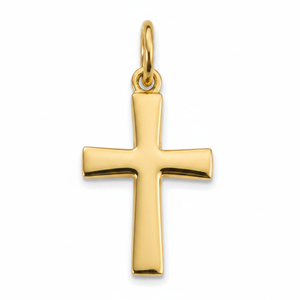 Ciondolo a croce in argento sterling per collana, gioielli placcati oro 18 carati, ciondoli e charm raffinati - Product Image 2