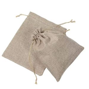 Bolsa de Compras de Yute Natural Ecológica al por Mayor con Ventana, Bolsa de Lino y Cáñamo en Blanco - Product Image 2