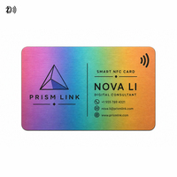 Carte de visite numérique NFC en acier inoxydable, gravée au laser sur mesure, pour produits de luxe intelligents, vente en gros