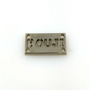 Placa de identificación metálica Desong de 3x0.7cm plateada para etiquetas de ropa - Product Image 1