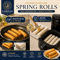 Rollitos de cerdo con carne de oveja congelada, Dim Sum chino OEM, opción vegetariana, venta al por mayor para restaurantes, distribuidores, marca privada
