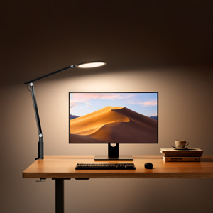 Lámpara de escritorio con clip plegable de brazo largo de altura ajustable, luz para estudiantes que aprenden a leer y escribir, luces especiales LED negro eléctrico - Product Image 3