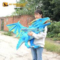 Marionnette de dragon rouge, bleu et vert MY DINO, contrôle manuel, cadeau d'anniversaire