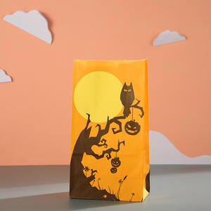 Bolsa de papel Kraft con diseño de estilo ligero Simple de 80G, Serie de bolsas de regalo de comida para Halloween, dulces, pedidos personalizados para vacaciones al por mayor - Product Image 5