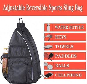 Échantillon gratuit Sac bandoulière multifonctionnel réversible pour sports de plein air, sac à raquette de pickleball pour activités de plein air - Product Image 2