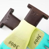 Gants de travail de jardin durables et respirants en tricot antidérapant avec revêtement en mousse de latex verte et double trempage
