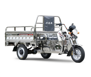 Triciclo Elettrico <span class=keywords><strong>da</strong></span> Carico a 3 Ruote, Veicolo Utilitario Pesante con Capacità di Carico di 1000kg, Carrello per <span class=keywords><strong>Trasporto</strong></span> e Consegna in Fattoria in Acciaio Inossidabile - Product Image 1