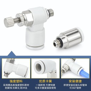 Qingze Pneumatic <b>Quick</b> <b>Connector</b> DN6 Dn8 Dn10 Dn15 Dn20 Dn25 Threaded Straight Through Miniature For Air Hose - Product Image 3