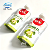 Sachets Doypack Mignons pour Aliments Bébé : Pochettes à Bec Verseur pour Yaourt, Purée de Fruits, Jus, Lait, Gelée, Salade – Emballages Anti-éclaboussures avec Bouchon Anti-avalage et Anti-fuite