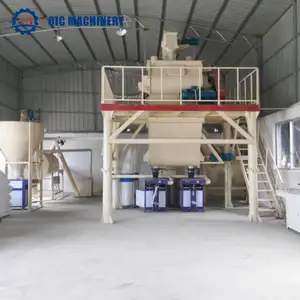 QIC 10吨/小时半自动干砂浆厂/瓷砖胶粘剂砂浆生产线