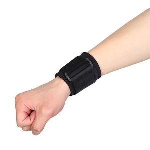 Wrist Support <b>Wrap</b> <b>Black</b> Nylon Compression Wrist Brace For Weightlifting Badminton Volleyball Adult Universal Use - Product Image 1