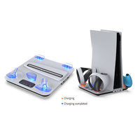 Chargeur de Console pour Console PS5 Base de refroidissement multifonction pour contrôleur PSVR2/PS5 Casque Casque Support de stockage Dock de charge