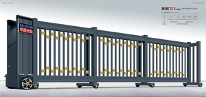 Porte coulissante télescopique automatique robuste - Porte de sécurité électrique industrielle rétractable - Product Image 4