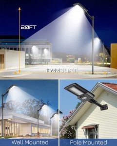 Lámpara Solar para Calle de 150W con Control Remoto, Sensor de Movimiento PIR, Luz LED para Estacionamiento, Encendido al Anochecer, Apagado al Amanecer, Impermeable, con Poste - Product Image 4