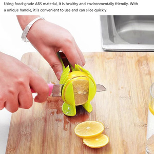 Tomato Cutter Slicer <b>Chopper</b> with Clip Function Manual Food Grade ABS & Stainless Steel Blade Durable Easy Clean Kitchen Use - Product Image 2