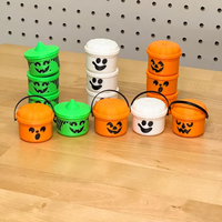 Seau de citrouilles d'Halloween fait main, cadeaux de fête et accessoires de décoration pour les fêtes