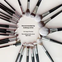 Kuas Eyeshadow bedak rambut sintetis Lembut 30 potong profesional High-End Set Makeup wajah seniman menggunakan produk Makeup