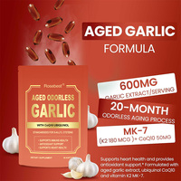 Capsule de Gélule Molle d'Extrait d'Ail Végétalien Vieilli Sans Odeur en Gros avec CoQ10 Ubiquinol et Vitamine K2 – Complément Antioxydant