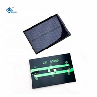 Chargeur de panneaux solaires poly compact 5,5 V, panneau solaire en résine époxy 0,57 W, panneau solaire époxy ambré ZW-8055-5,5 V