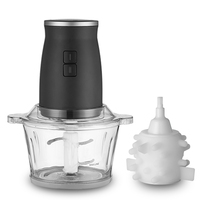 500W ABS 2L Glazen Kom Multifunctionele Voedselprocessor (Krachtige Elektrische Vleesmolen Blender Hakselaar Set voor de Keuken)
