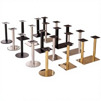 Tabouret de bar moderne personnalisé au design minimaliste, pieds de table à manger, supports en fonte plaqués or, base en acier inoxydable