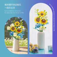 JJ9196 Set de Bloques de Construcción de Flores, Mini Rompecabezas 3D de Partículas Pequeñas Encajables, Juguete Creativo con Forma de Rosa Simulada, 10328 Ladrillos