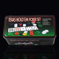 Jeu de jetons de poker de luxe de casino Style rond de luxe avec jetons ABS 200 pièces Jeu de jetons de poker Texas Hold'em