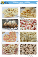 Ligne de production entièrement automatique de snacks soufflés, extrudeuse de snacks en boules soufflées, ligne d'extrusion de snacks soufflés au maïs
