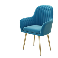 Chaise de salle à manger moderne design avec négociation légère, cadre en métal et dossier en bois massif, vente en gros en usine