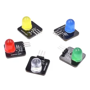 10 מ""מ LED מודול LED חיישן אור LED חיווי אור אדום צהוב כחול ירוק ולבן אבני בניין אלקטרוניות