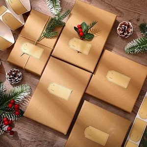 Kraft Món Quà Giáng sinh thẻ tự dính Sticker, từ giáng sinh trang trí dán tên nhãn, kỳ nghỉ trình bày nhãn - Product Image 5