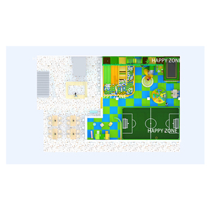 Équipement de terrain de jeu intérieur sur le thème de la jungle personnalisé avec terrain de football, parc d'attractions souple sur le thème sportif pour enfants à vendre - Product Image 3