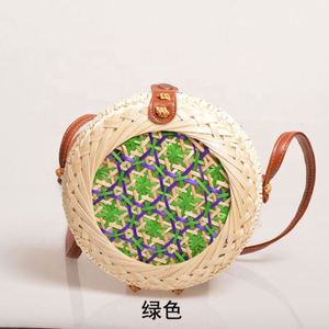 Long Strap Shoulder Bag Mini Crossbody Bag Hollow Round Rattan Purse Bamboo Handbag for Women Lady Girl Shopping Holiday <b>Dress</b> - Product Image 4