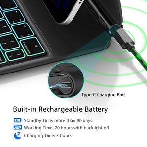 Nouvel étui clavier magnétique sans fil populaire pour tablette iPad Pro 11 pouces M2 2024 - Product Image 3