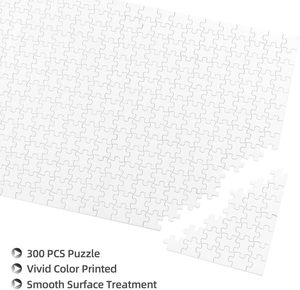 <span class=keywords><strong>Puzzle</strong></span> éducatif <span class=keywords><strong>vierge</strong></span> pour sublimation, <span class=keywords><strong>format</strong></span> personnalisé, blanc brillant, coins carrés, en carton pour transfert thermique, 51 à 100 pièces - Product Image 1