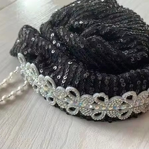 Fashioable butterfly tassel headbad with ilaid fabric, breathable eco-friedly, suitable for travel ad casual hair - Product Image 1