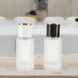 20ml <b>Empty</b> Glass <b>Bottle</b> Premium Frosted Cylinder Silver Fine Mist Sprayer Screen Printed Multi- Wooden Lid Screw Cap <b>Perfume</b> - Product Image 3