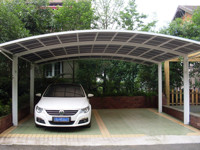 Abri de voiture double en alliage d'aluminium, design moderne, forme S/M en option, haute résistance, haute capacité de charge, abri de stationnement pour voitures résistant à la neige