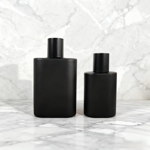 Matte Đen chai nước hoa nhà sản xuất 30ml 50ml 100ml rỗng hình chữ nhật phun chai nước hoa - Product Image 1
